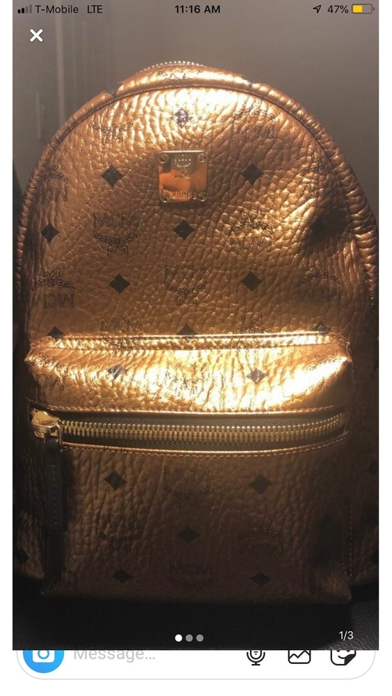 Mcm backpack (gold)
